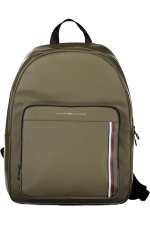 Tommy Hilfiger Taske, Herre, Grøn, ONE SIZE, Uld, Grøn Laptop Rygsæk med Justerbare Stropper
