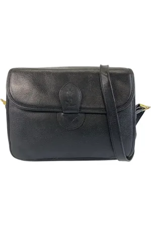 Saint Laurent Pre-owned, Dame, Sort, ONE SIZE, Uld, Pre-owned Laeder crossbody-tasker