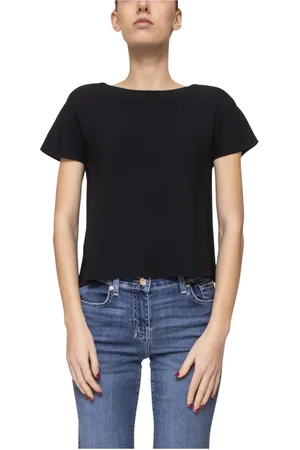 LIVIANA CONTI Top, Dame, Sort, L, Sort kortærmet jersey skjorte