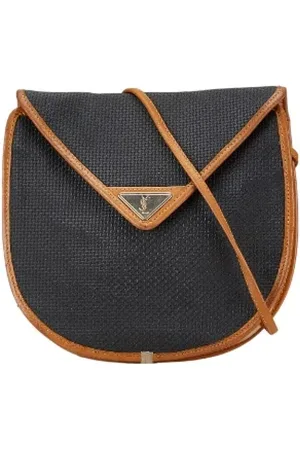 Saint Laurent Pre-owned, Dame, Sort, ONE SIZE, Uld, Pre-owned Plast crossbody-tasker