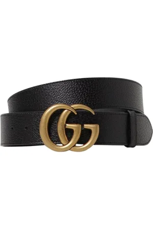 Gucci Tilbehør, Herre, Sort, 85 CM, Elegant Signature Leather Bælte