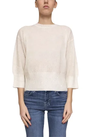 Fabiana Filippi Strik, Dame, , S, Uld, Elegant Kvinders Mastice Sweater
