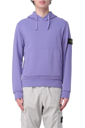 Stone Island Sweathshirts & Hoodies, Herre, Lilla, 2XL, Bomuld, Royal Blue Langærmet Hættetrøje