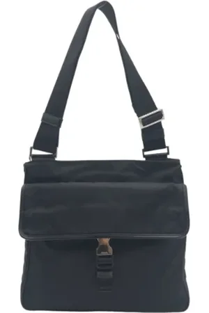 Prada Pre-owned, Herre, Sort, ONE SIZE, Uld, Pre-owned Canvas prada-tasker