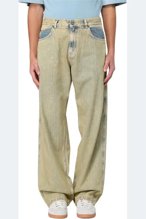BONSAI Jeans, Herre, Grøn, S, Bomuld, Grøn Acid Wash Jeans