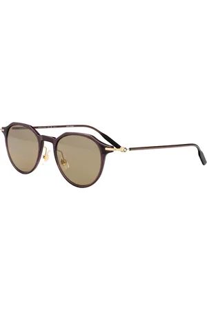 Montblanc Tilbehør, Herre, Brun, 49 MM, Uld, Stilfulde solbriller med model Mb0355S