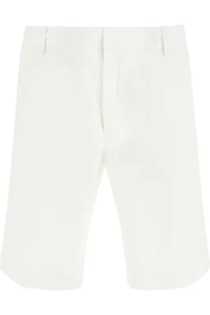 Ermenegildo Zegna Shorts, Herre, Hvid, L, Bomuld, Herre Bomuldsshorts med Skjult Lukning