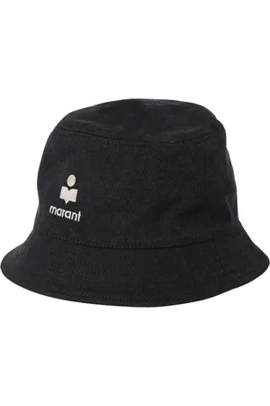 Isabel Marant Tilbehør, Herre, Sort, 58 CM, Uld, Sort Logo Bucket Hat Stilfuldt Tilbehør