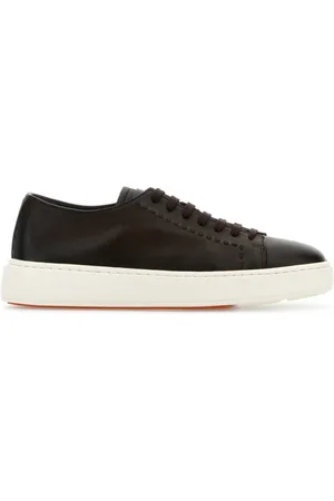 santoni Sko, Herre, Brun, 42 EU, Læder, Brun Læder Rengør Sneakers