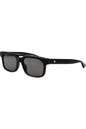 Montblanc Tilbehør, Herre, Sort, 54 MM, Uld, Stilfulde solbriller med model Mb0383S