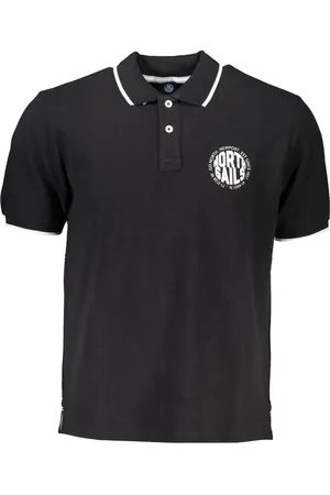 North Sails Top, Herre, Sort, M, Bomuld, Sort Bomuldspoloshirt med korte ærmer