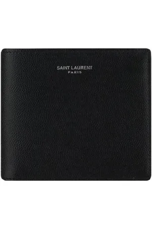 Saint Laurent Tilbehør, Herre, Sort, ONE SIZE, Læder, Grain de Poudre Læderpung