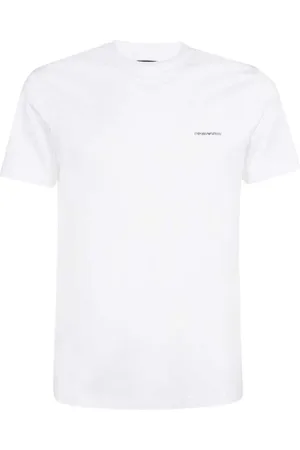 Emporio Armani Top, Herre, Hvid, 2XL, Bomuld, Hvid Crew Neck T-Shirt