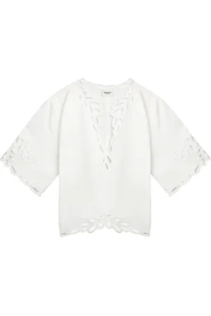 Isabel Marant Bluser & Skjorter, Dame, Hvid, S, Bomuld, Hvid Boho Top Shana