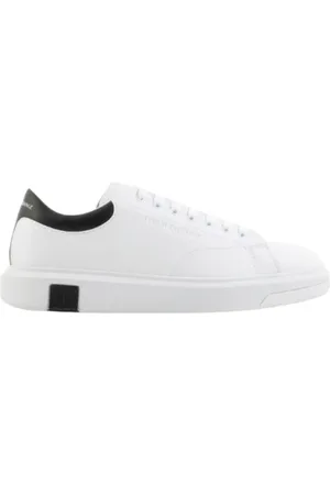 Armani Exchange Sko, Herre, Hvid, 45 EU, Læder, Hvide Læder Venice Sneakers
