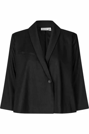 Masai Jakke, Dame, Sort, L, Bomuld, Elegant Sort Jakke med Revers