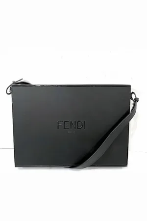 Fendi Pre-owned, Herre, Sort, ONE SIZE, Uld, Pre-owned Laeder fendi-tasker