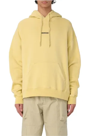 BONSAI Sweathshirts & Hoodies, Herre, Gul, S, Bomuld, Moderne Sort Hoodie til Mænd
