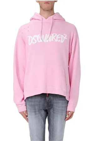 Dsquared2 Sweathshirts & Hoodies, Herre, Lyserød, S, Bomuld, Logo Hoodie til Mænd