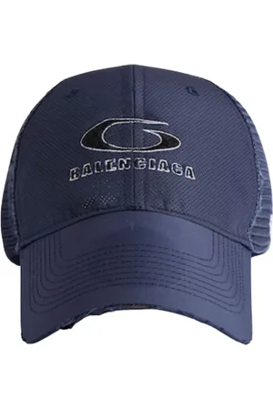 Balenciaga Tilbehør, Herre, Blå, M, Uld, Broderet Logo Navy Hat