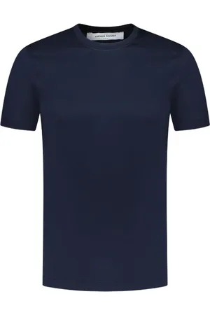 Gran Sasso Top, Herre, Blå, 2XL, Bomuld, Mørkeblå Bomuld T-Shirt Kortærmet