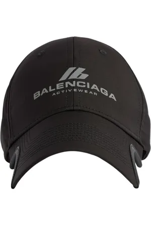 Balenciaga Tilbehør, Herre, Sort, ONE SIZE, Uld, Sort buet skygge stilfuld hat