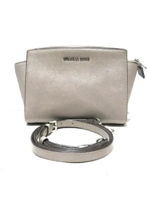 Michael Kors Pre-owned, Dame, Grå, ONE SIZE, Uld, Pre-owned Laeder skuldertasker