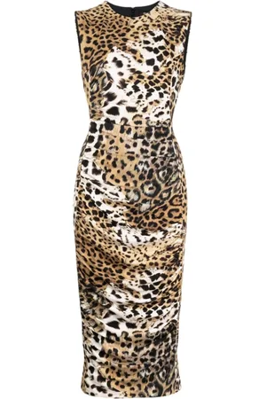 Roberto Cavalli Kjole, Dame, Flerfarvet, M, Midi Sommerkjole