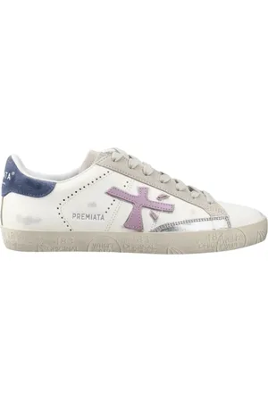 Premiata Sko, Dame, Hvid, 41 EU, Uld, Stilfulde Stevend Sneakers