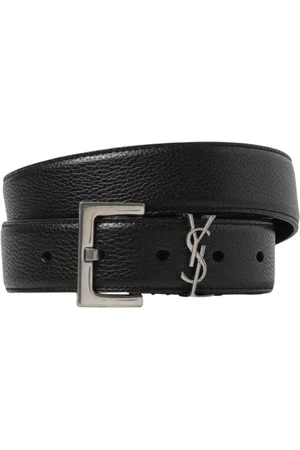 Saint Laurent Tilbehør, Herre, Sort, 90 CM, Læder, Klassisk Sort Læderbæltespænde
