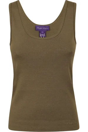 Ralph Lauren Top, Dame, Grøn, S, Bomuld, Grøn Topbeklædning til Kvinder Ss25