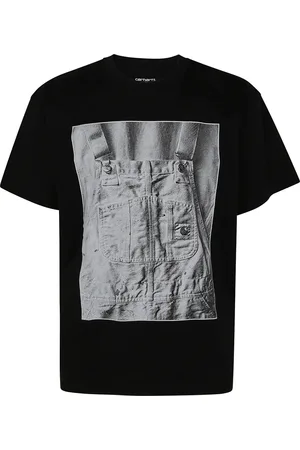 Carhartt Top, Herre, Sort, XL, Denim, Denim Bib Overall Tee