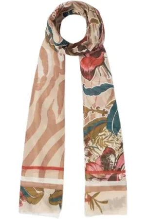 Liu Jo Tilbehør, Dame, Flerfarvet, ONE SIZE, Polyester, Sommerblomst Frynset Stola