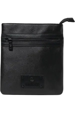 Roberto Cavalli Taske, Herre, Sort, ONE SIZE, Læder, Sort Læder Lynlås Pung