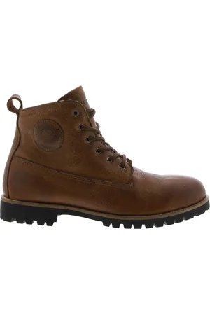 Blackstone Sko, Herre, Brun, 44 EU, Læder, Sg31 OLD Yellow - Lace UP Boot - Waterproof Membrane - Sheepskin