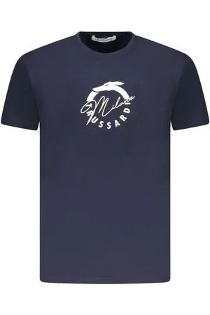 Trussardi Top, Herre, Blå, XL, Bomuld, Blå Bomuld T-Shirt