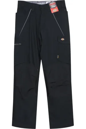 Dickies Bukser, Herre, Sort, W34, Bomuld, Sort Letvægts Flex Slim Bukser