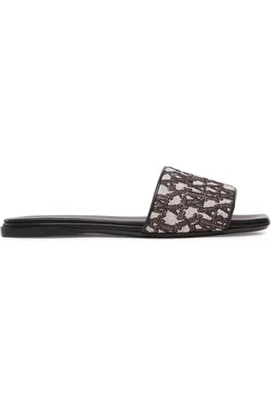 Max Mara Sko, Dame, Brun, 35 EU, Uld, Brun Logo Slides Kvinder Sko