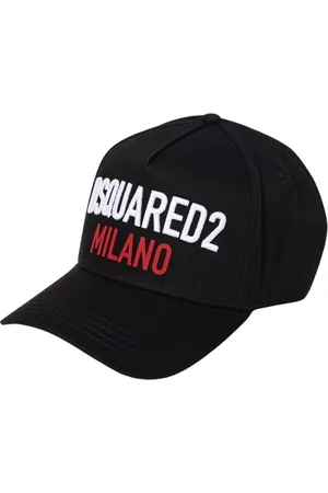 Dsquared2 Tilbehør, Herre, Sort, ONE SIZE, Bomuld, Milano Baseball Cap Mænd Sort Hat