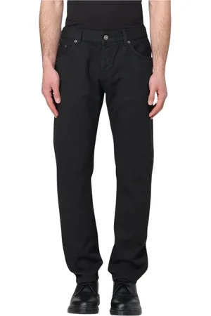 Dondup Jeans, Herre, Sort, W35, Bomuld, Sorte Straight Leg Jeans til Mænd