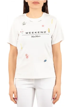 Max Mara Top, Dame, Hvid, M, Afslappet T-shirt