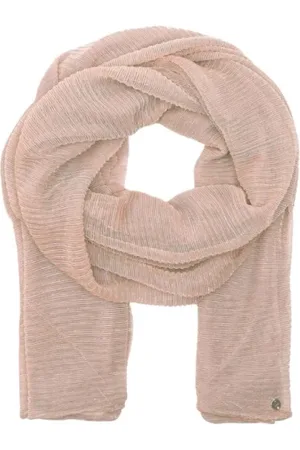 Liu Jo Tilbehør, Dame, , ONE SIZE, Polyester, Fersken Pink Plisseret Lurex Sjal
