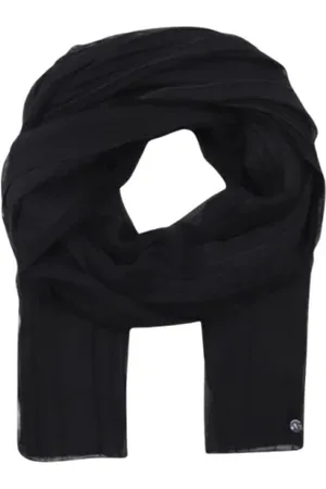 Liu Jo Tilbehør, Dame, Sort, ONE SIZE, Polyester, Plisseret Tørklæde Sjal Sort Polyester