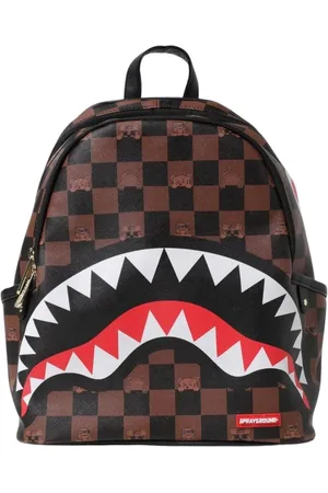Sprayground Taske, Herre, Brun, ONE SIZE, Læder, Brunternet Haj Mini Rygsæk