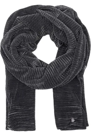 Liu Jo Tilbehør, Dame, Sort, ONE SIZE, Uld, Sort Plisseret Lurex Tørklæde Sjal