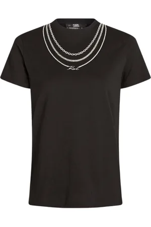 Karl Lagerfeld Top, Dame, Sort, XS, T-shirt med korte ærmer