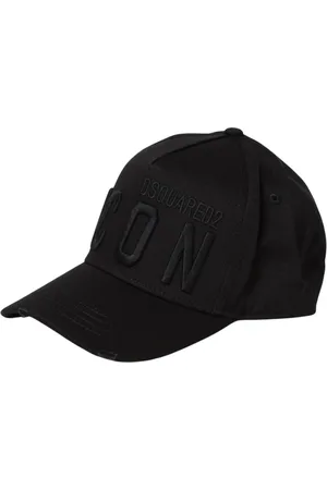 Dsquared2 Tilbehør, Herre, Sort, ONE SIZE, Bomuld, Slidt kant baseballkasket