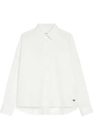 Max Mara Bluser & Skjorter, Dame, Hvid, 4XS, Bomuld, Hvid Bomuldspoplin Aureo Skjorte