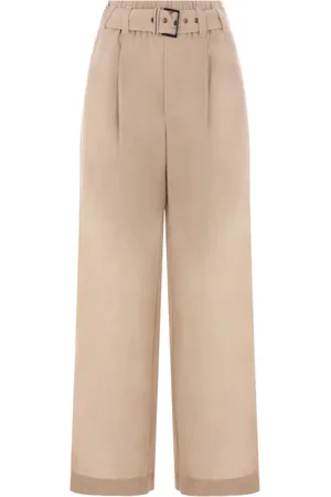 Brunello Cucinelli Bukser, Dame, , S, Elastiske Bukser med Box-Pleat Detalje