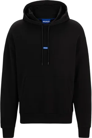HUGO BOSS Sweathshirts & Hoodies, Herre, Sort, 2XL, Bomuld, Sort hættetrøje sweater blå kollektion